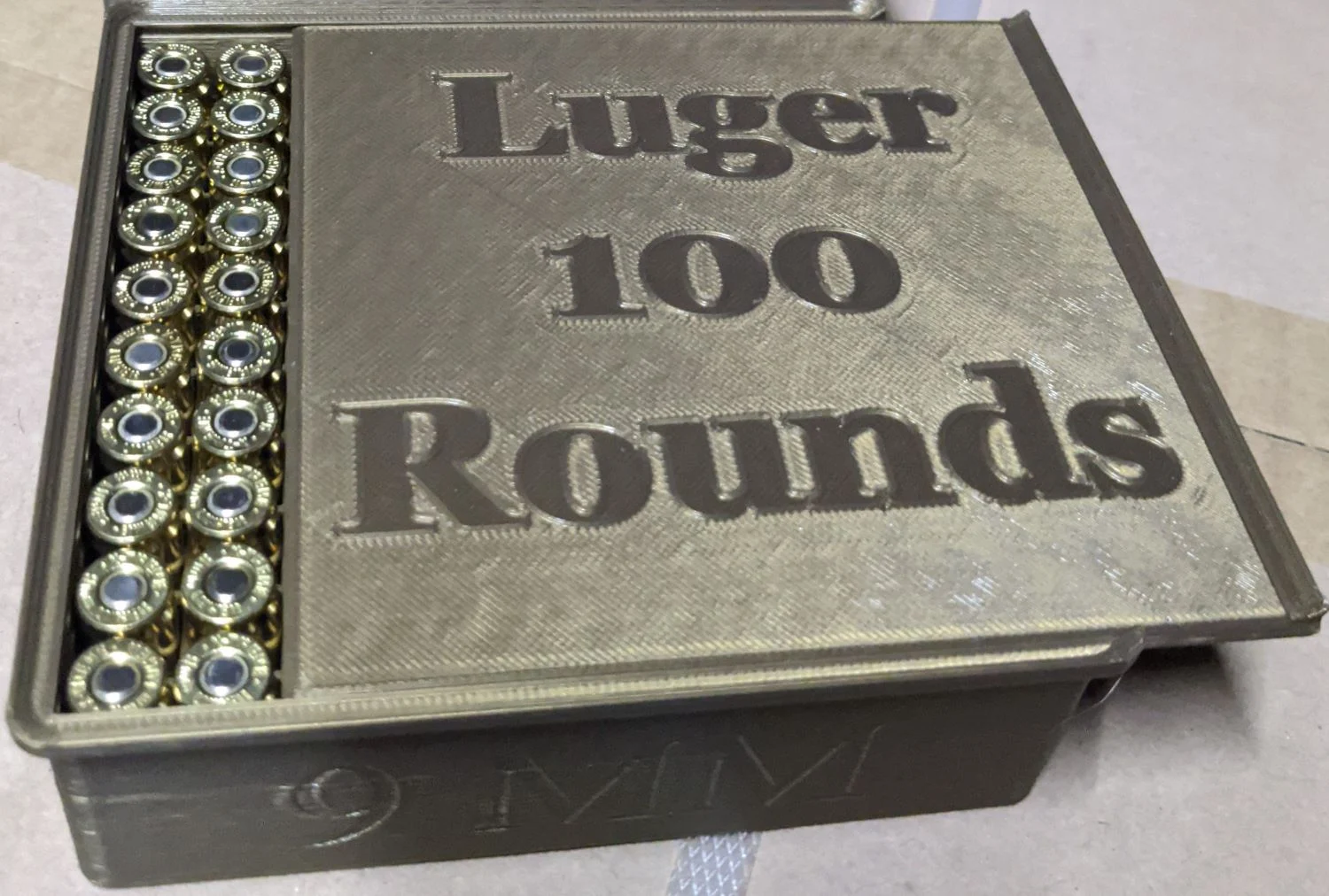 Stackable 9mm Ammo Box 100 Rounds