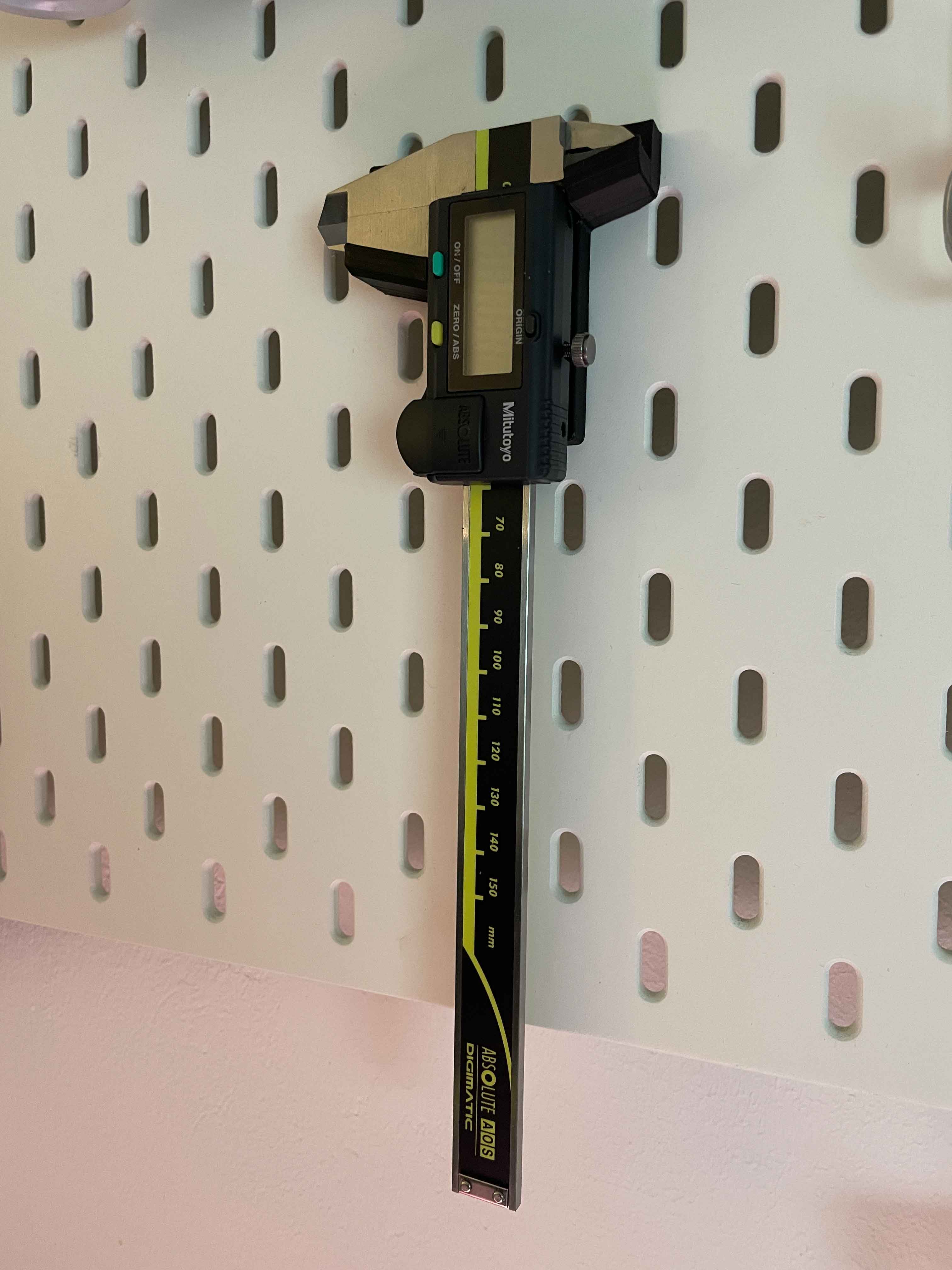 ikea skadis mitutoyo calipers holder