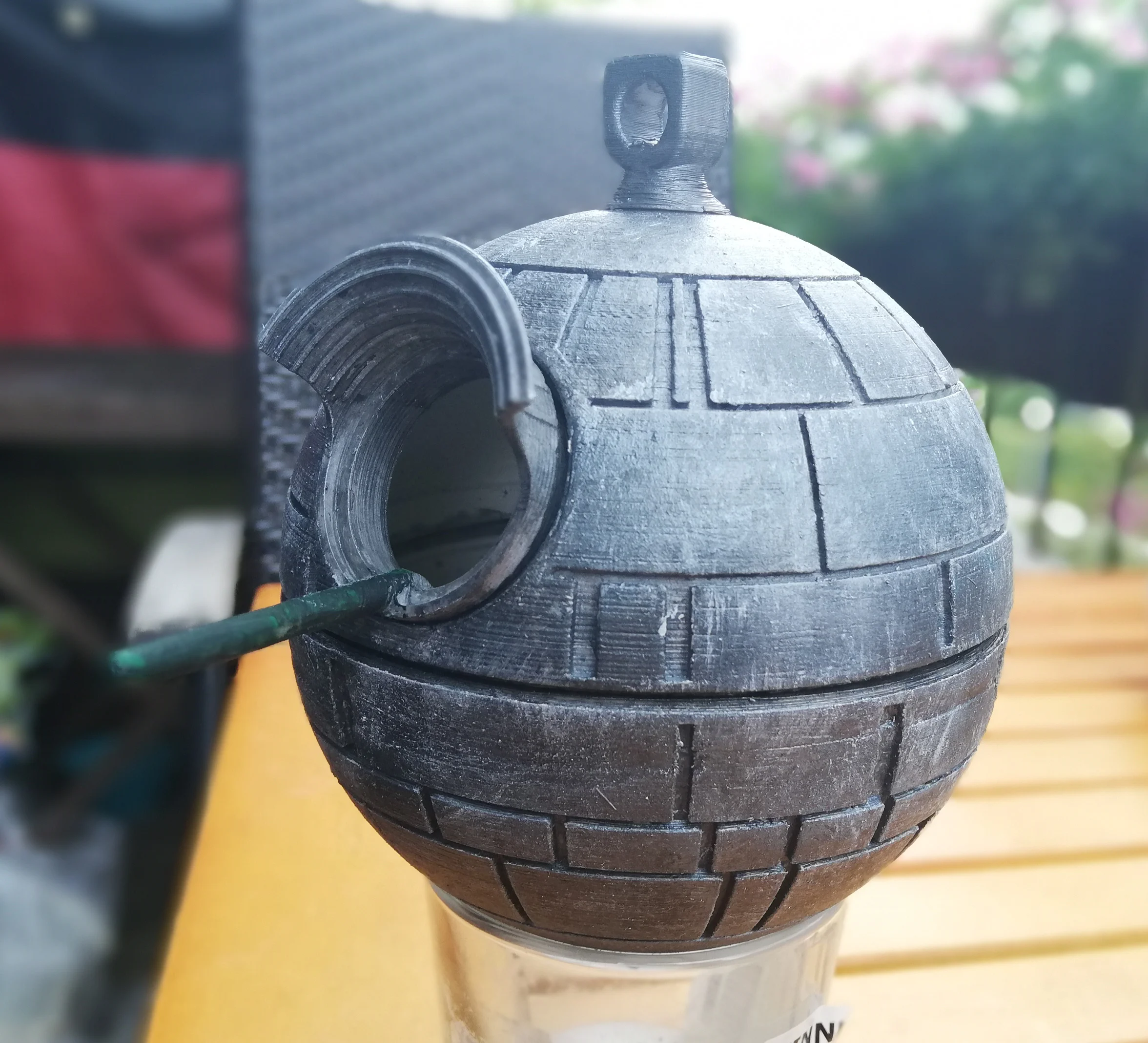 Death Star Birdhouse front porch remix