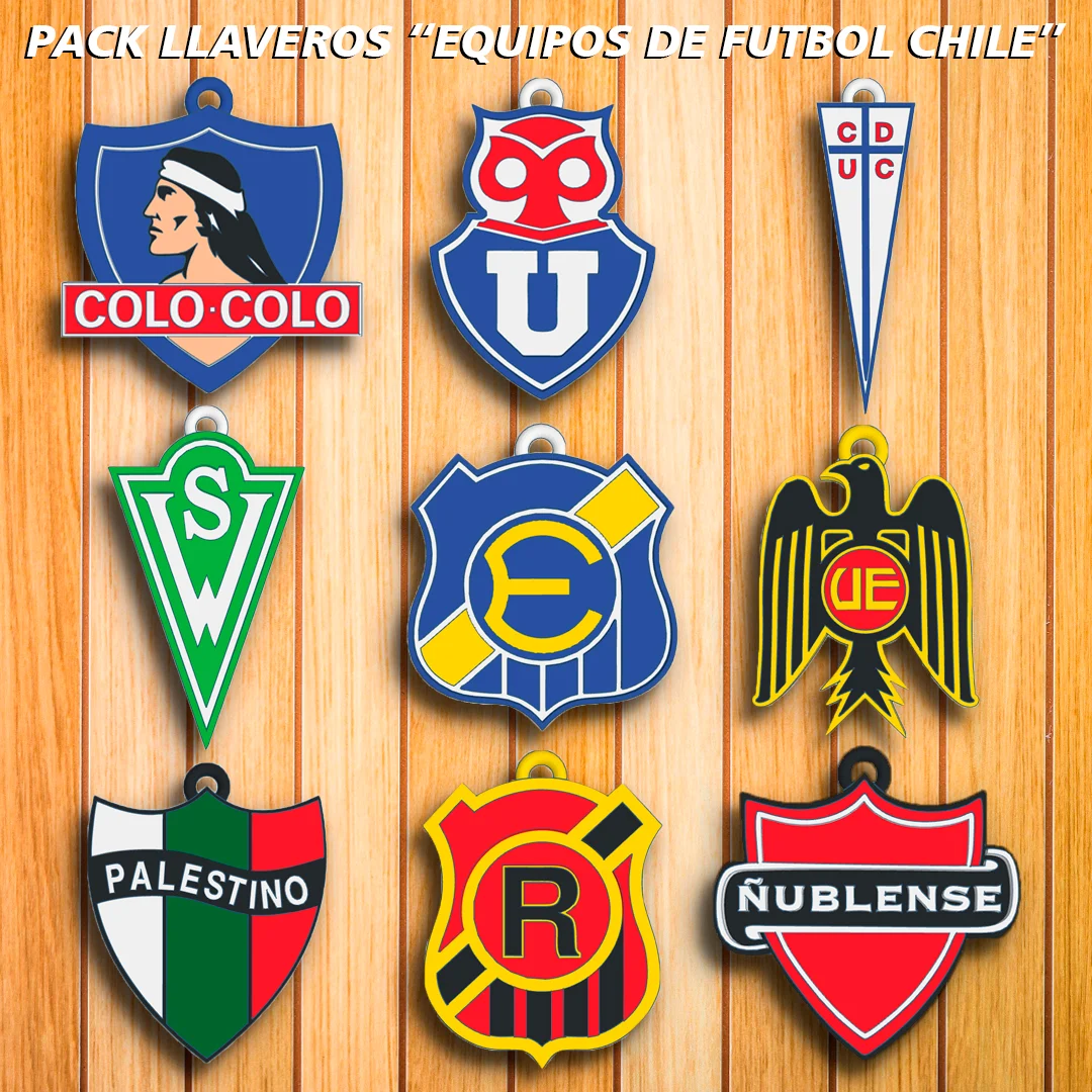 PACK LLAVEROS " EQUIPOS DE FUTBOL CHILE "