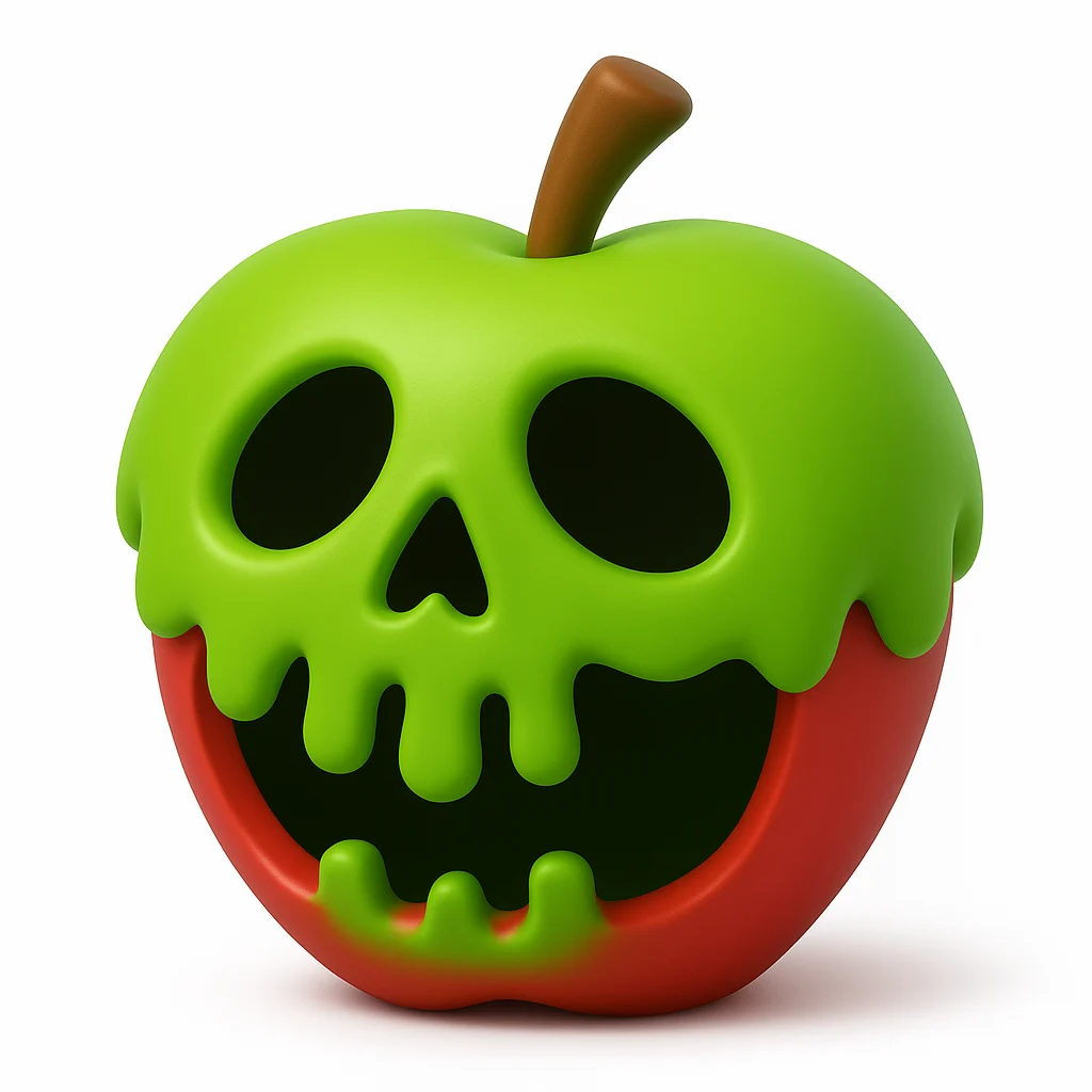 Poisoned Apple - Snow White decoration for halloweenSkull Apple - 3dshima
