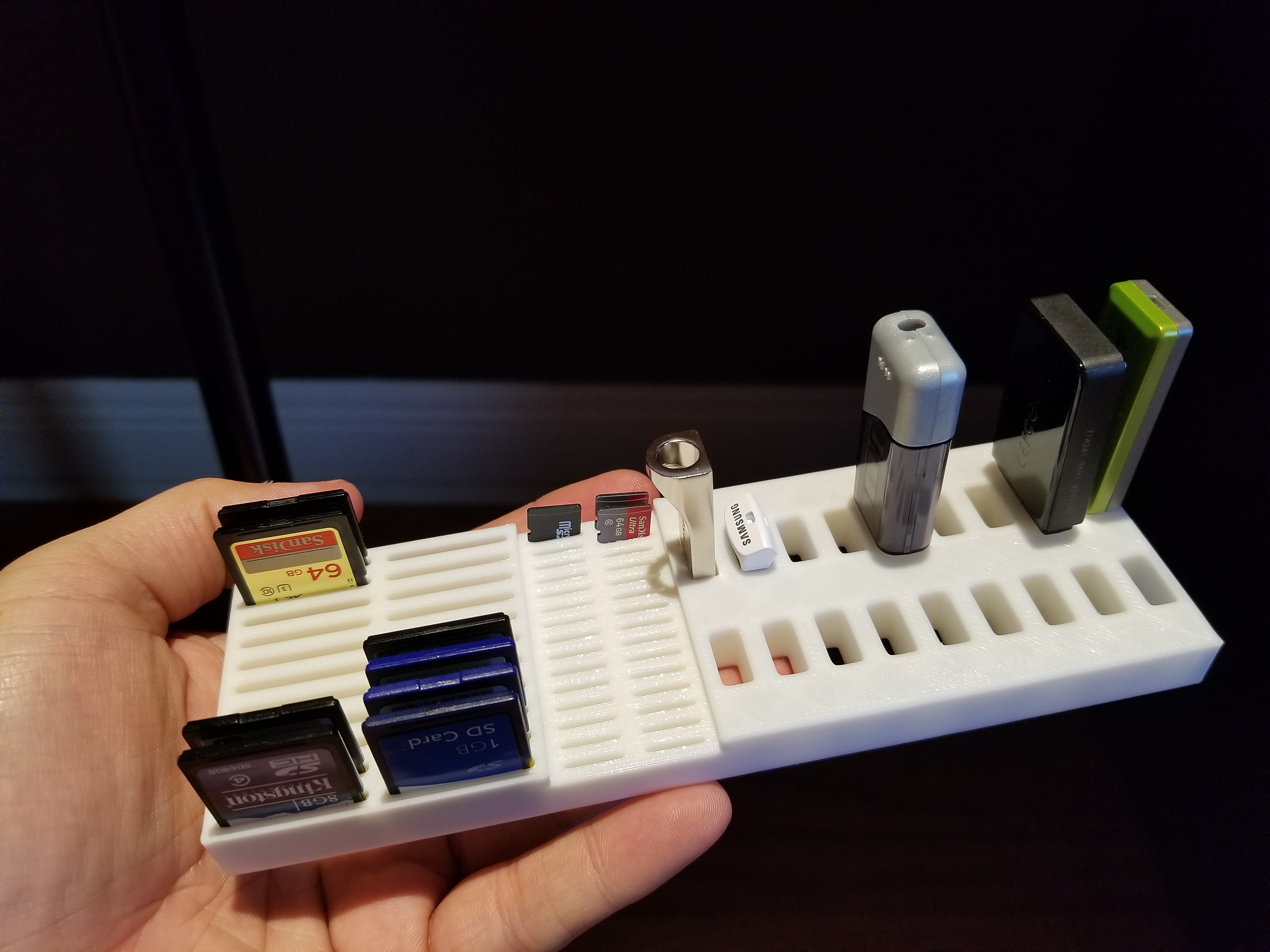 IKEA ALEX Box USB, CF, microsd holder (3x1 size)