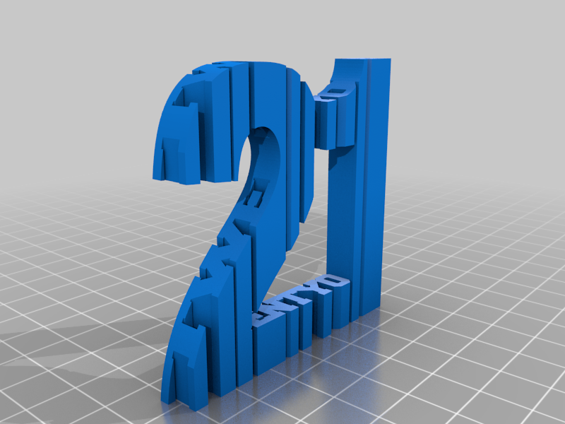 21 (Twenty One) Text Flip