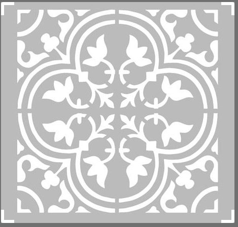 Azulejo stencil/pochoir