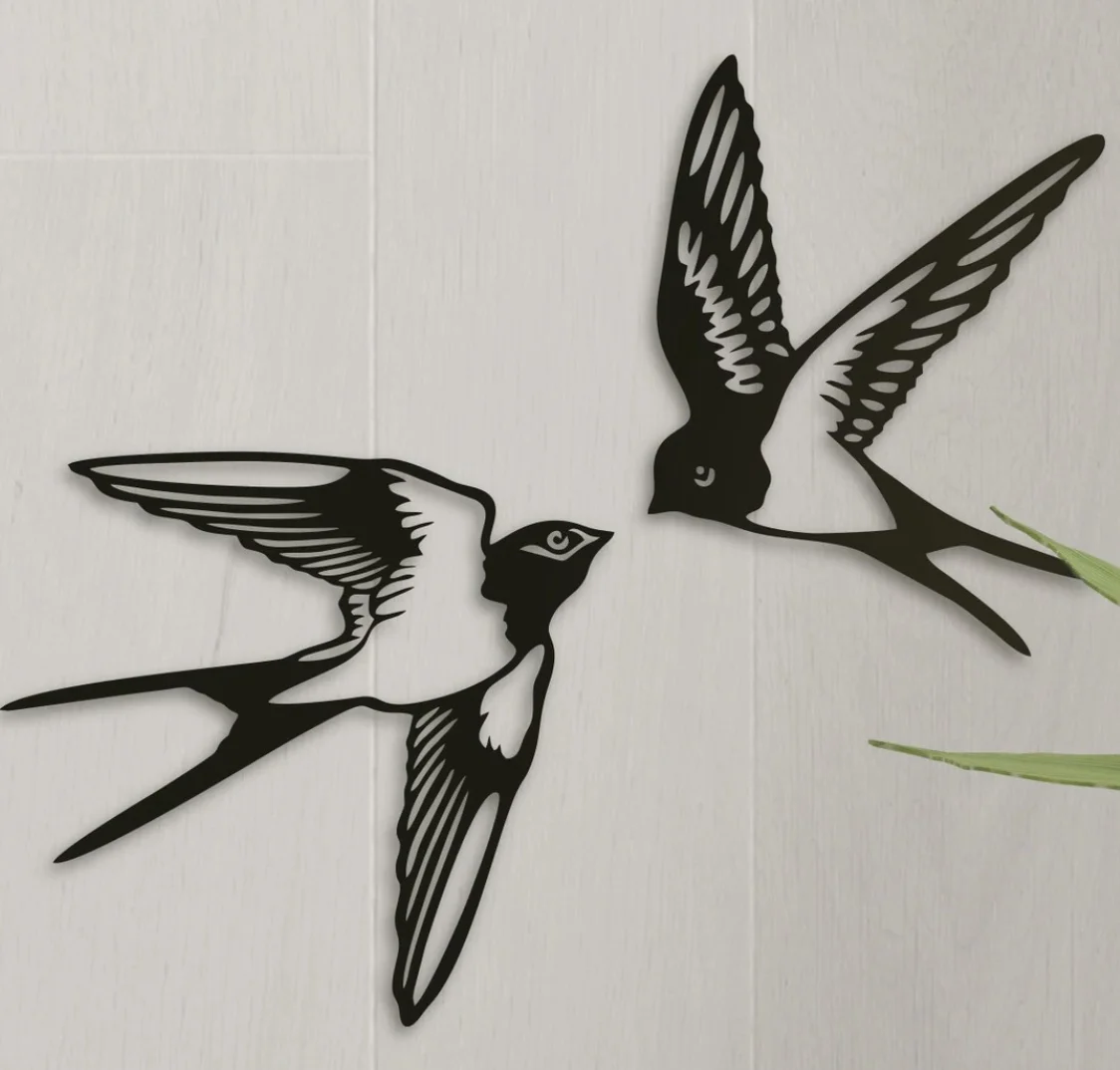 Swallow wall art
