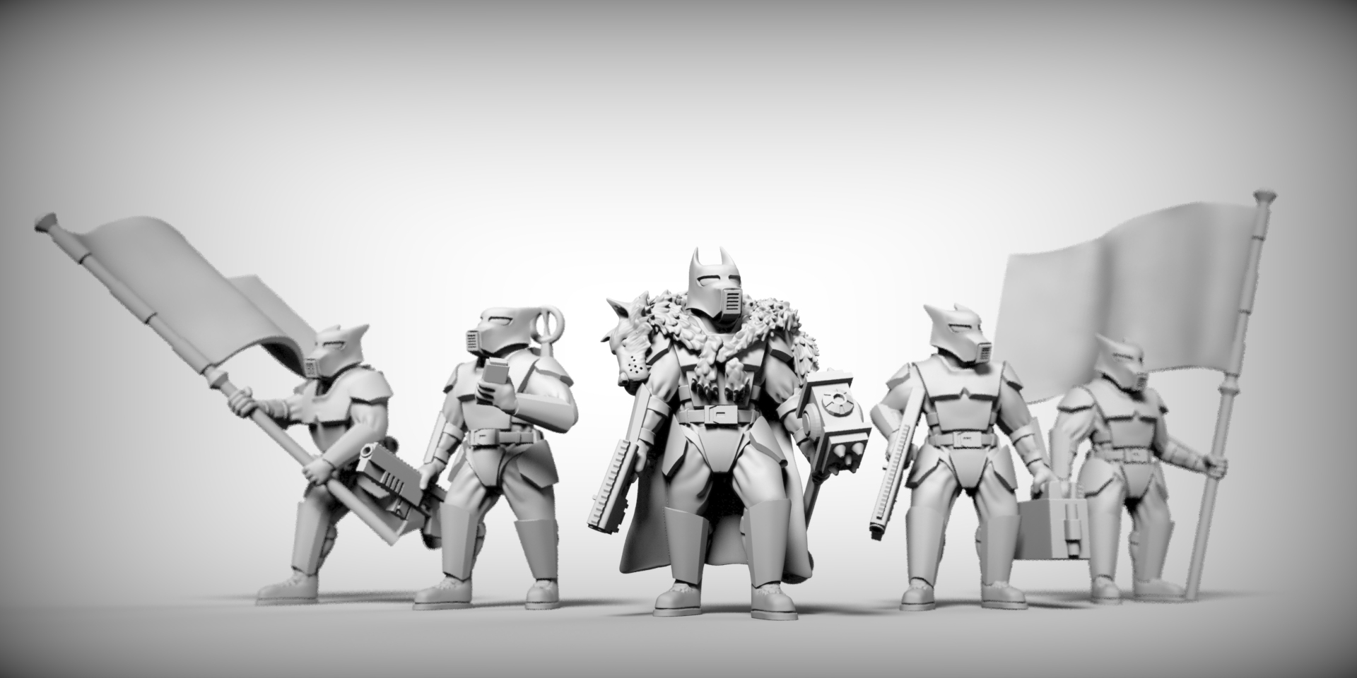 GUARD DOGS - COMMAND SQUAD x6 28mm (RESIN)