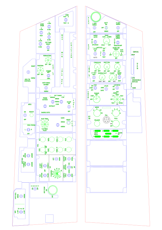 F18C Hornet Left and Right Console Panels