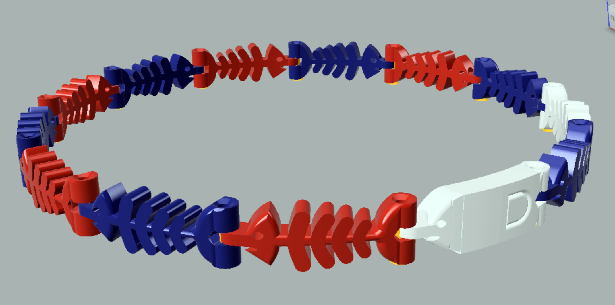 Fish bone bracelet