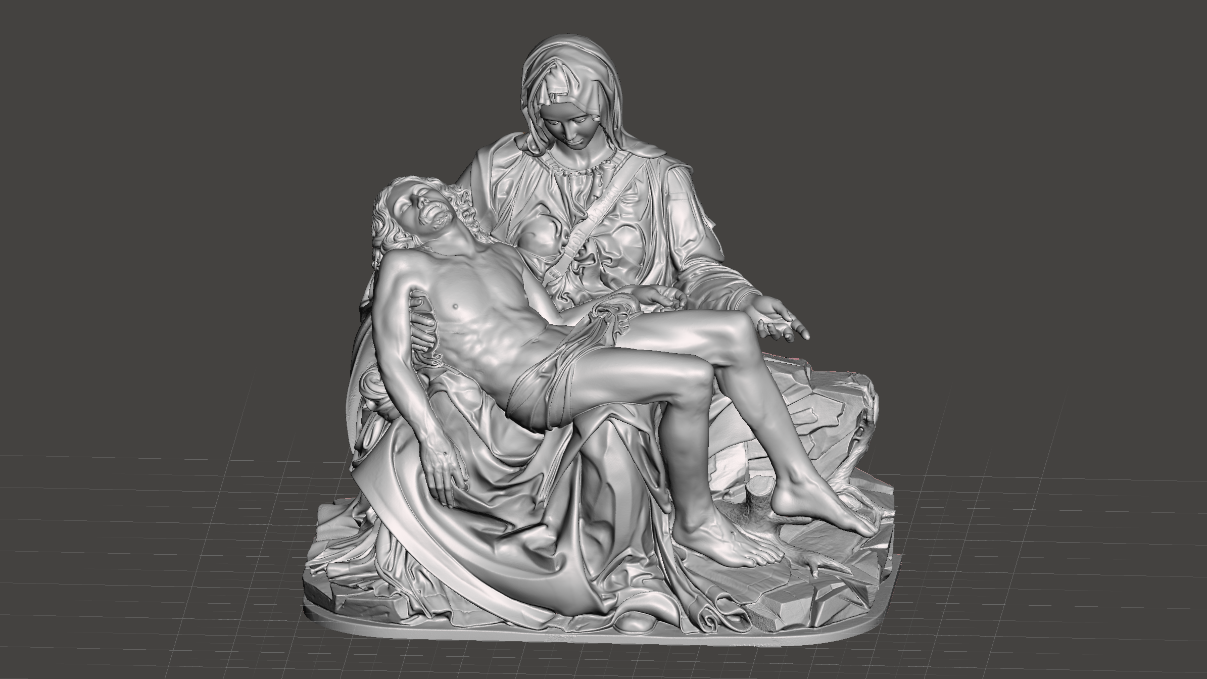 3D-scanned Pietà sculpture by Leon Bosman