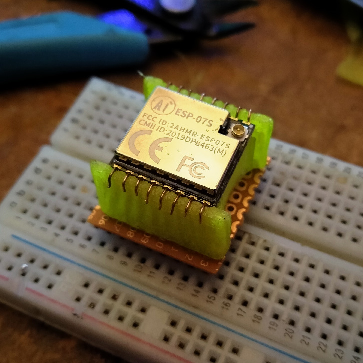 ESP07 ESP12 clip adapter for breadboard