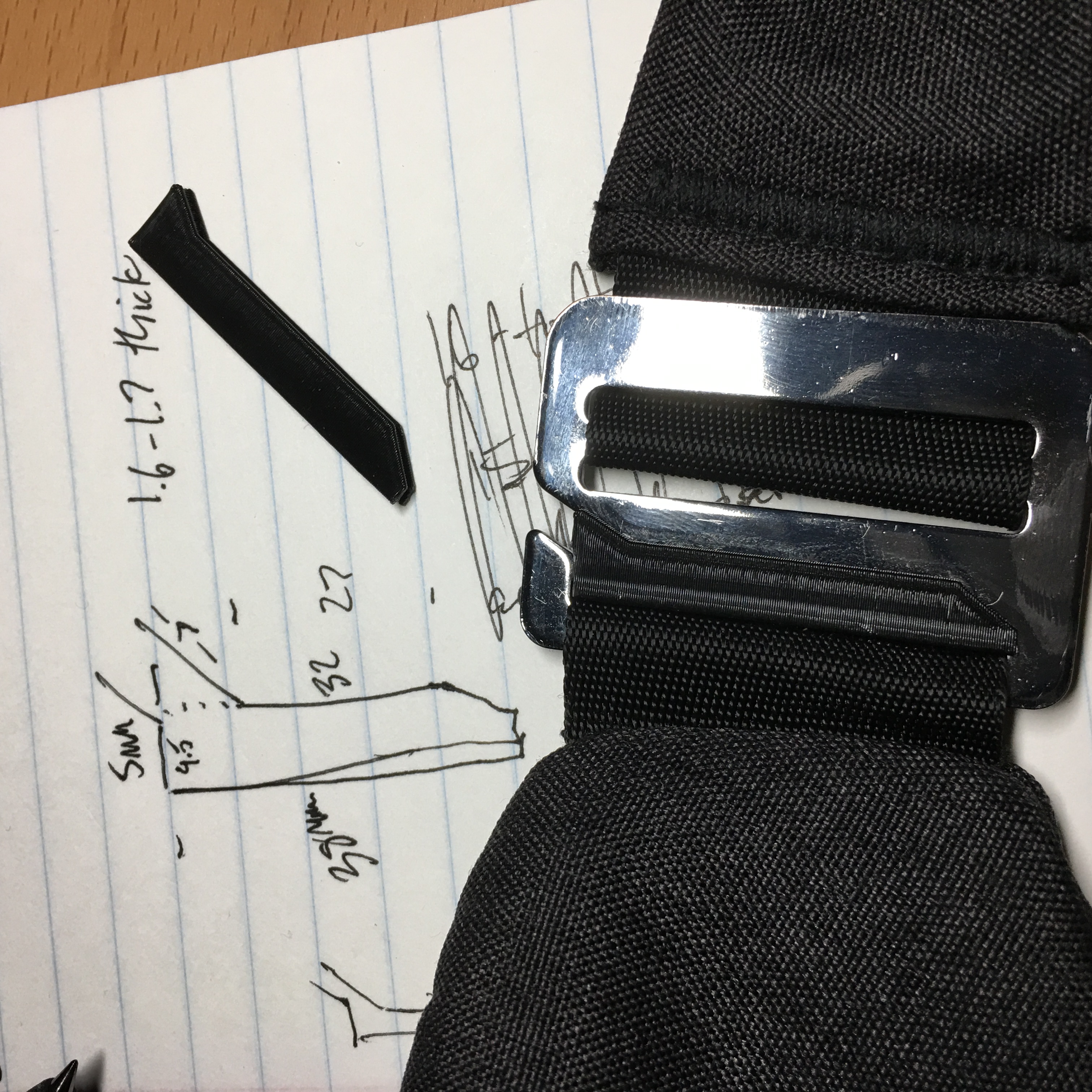 sling bag clip lock mechanism insert