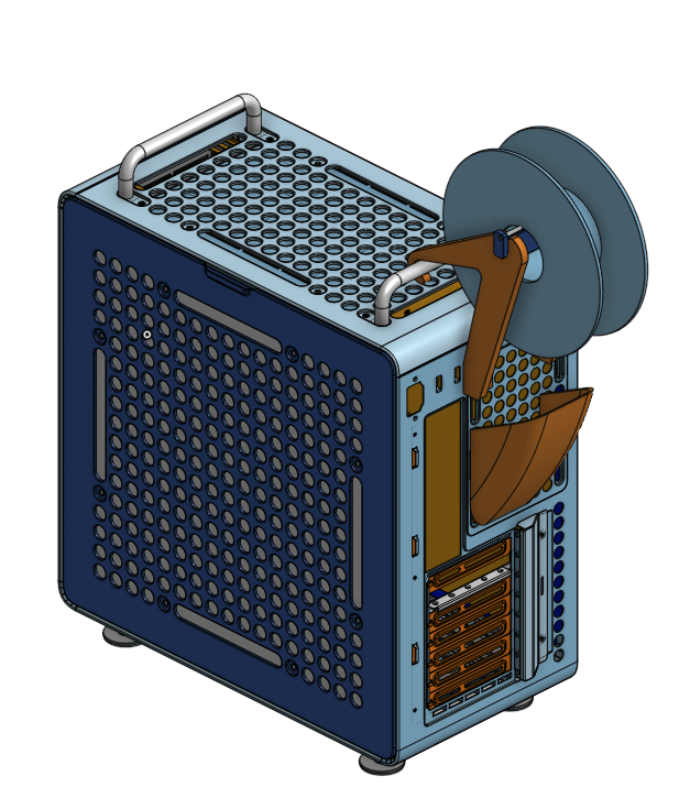CoolerMaster Qube540 PC case accessory - filament dryer/heat recycler