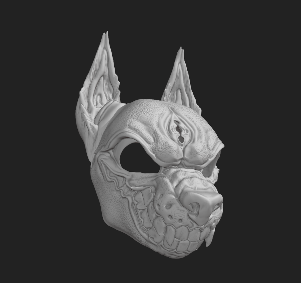 3D MODEL FURSUIT BASE ANGRY DOG