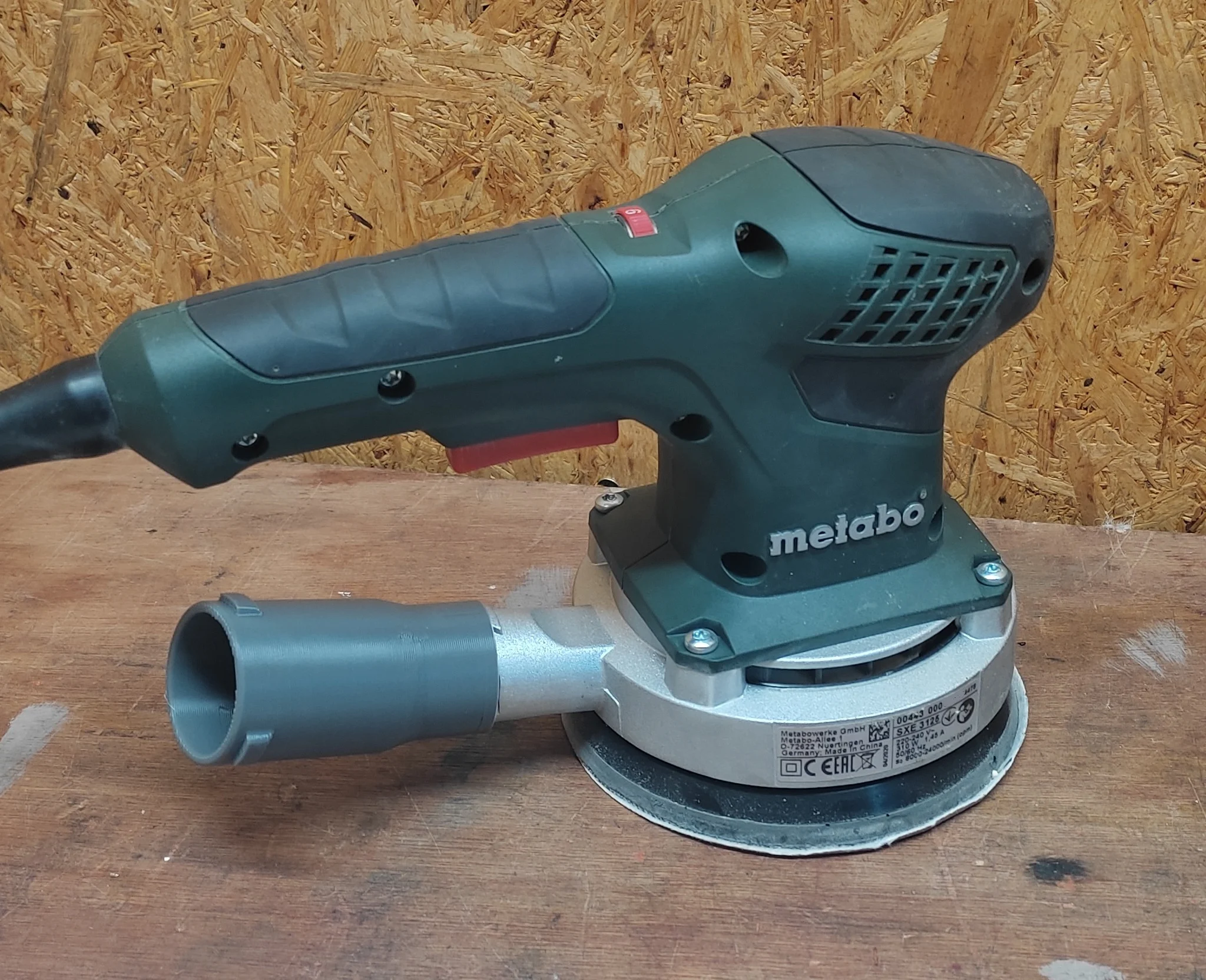 osVAC neo M32 adapter - Metabo SXE 3125 random orbital sander
