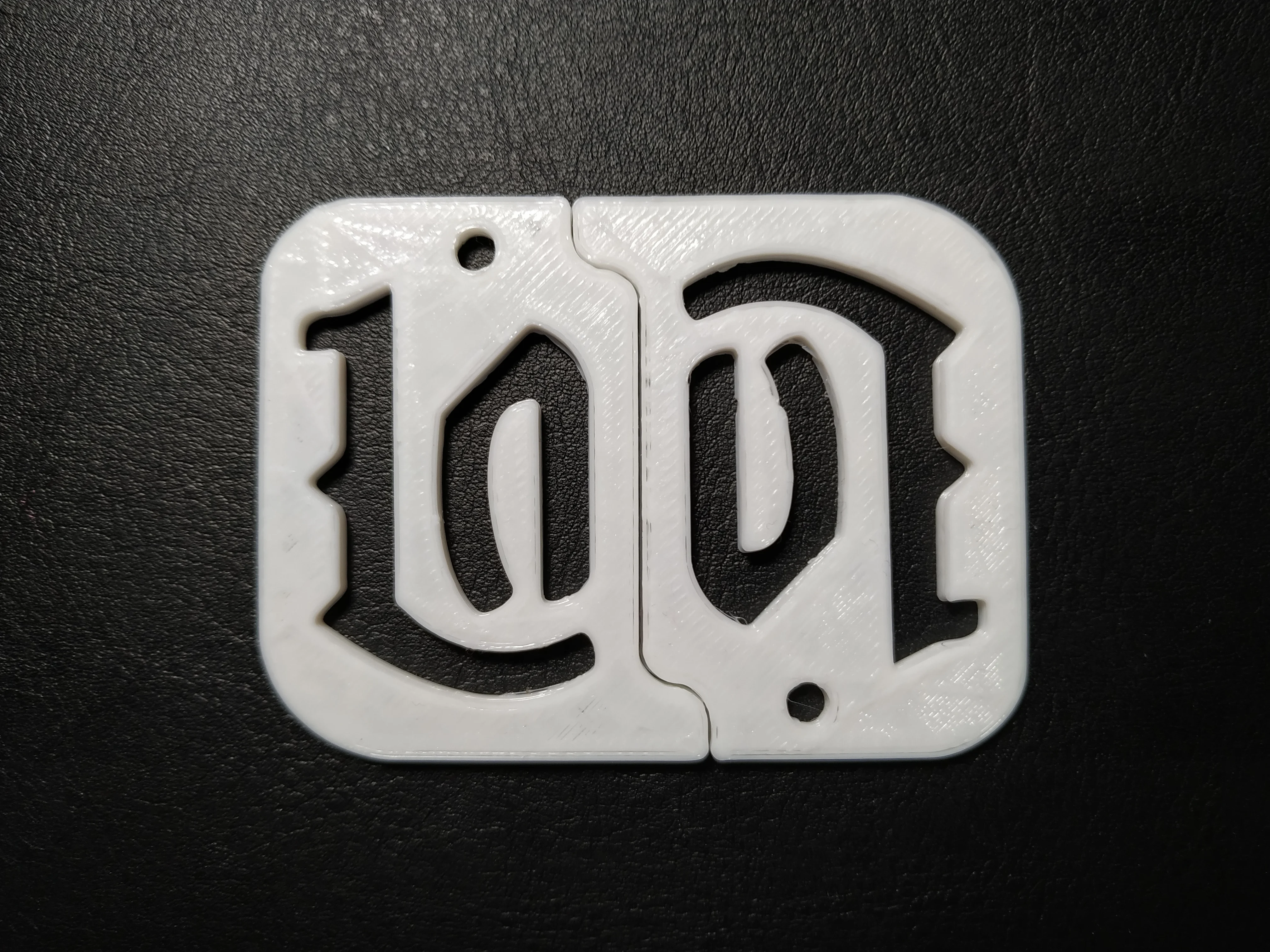 Love ambigram keychain