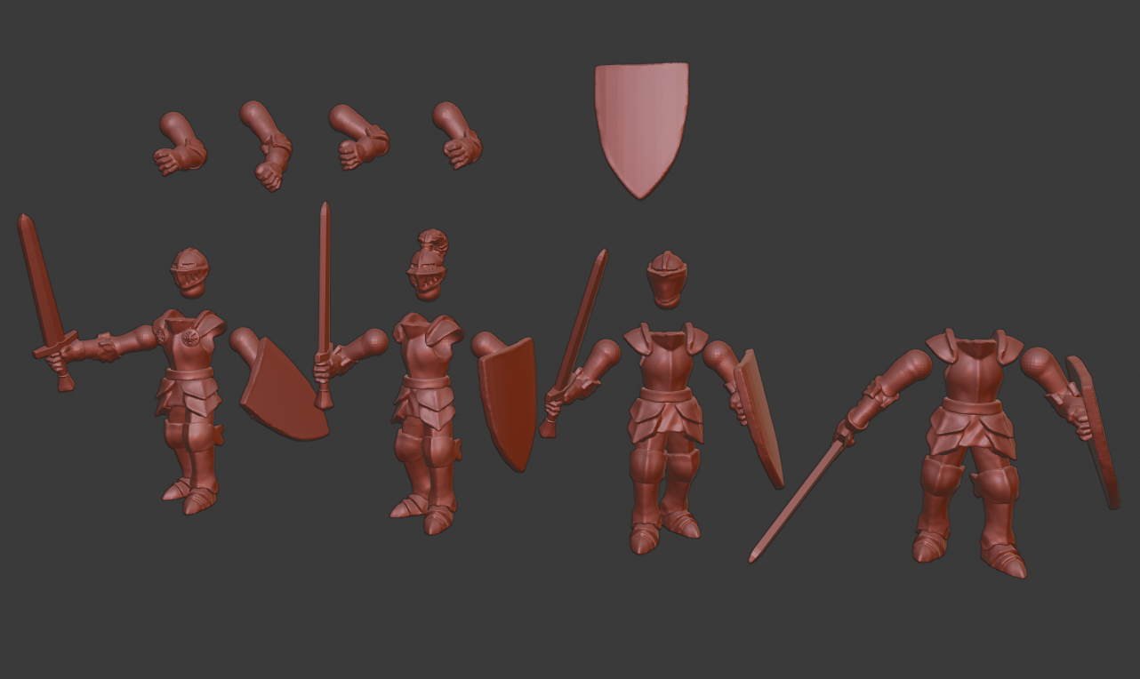 Knight Infantry Miniatures (new version)