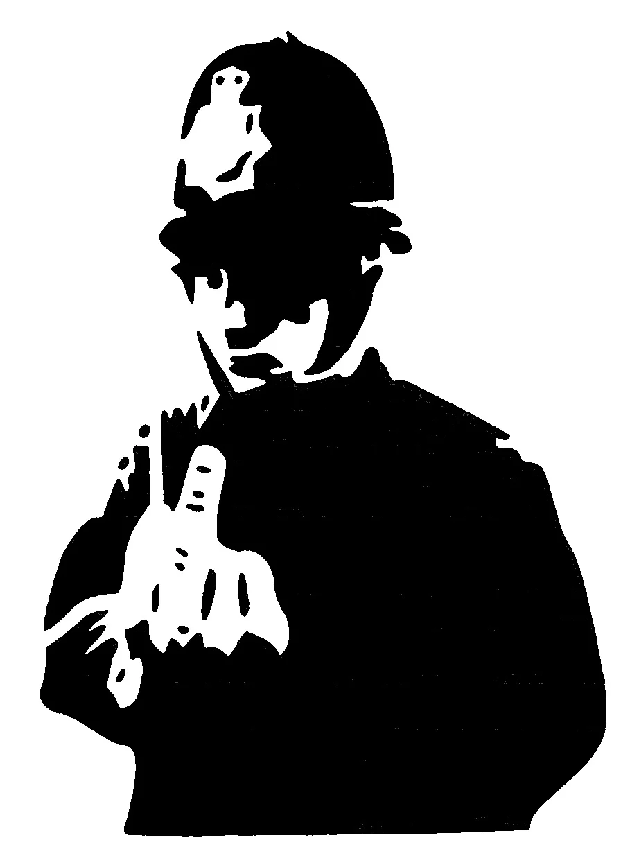 Banksy Rude Copper stencil