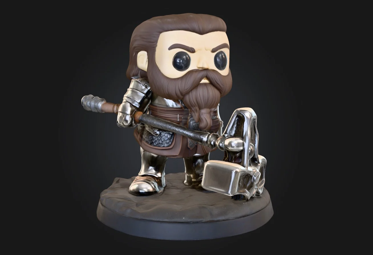 Dwarf Warrior – Funko-Inspired Chibi STL | FDM + Resin Optimized