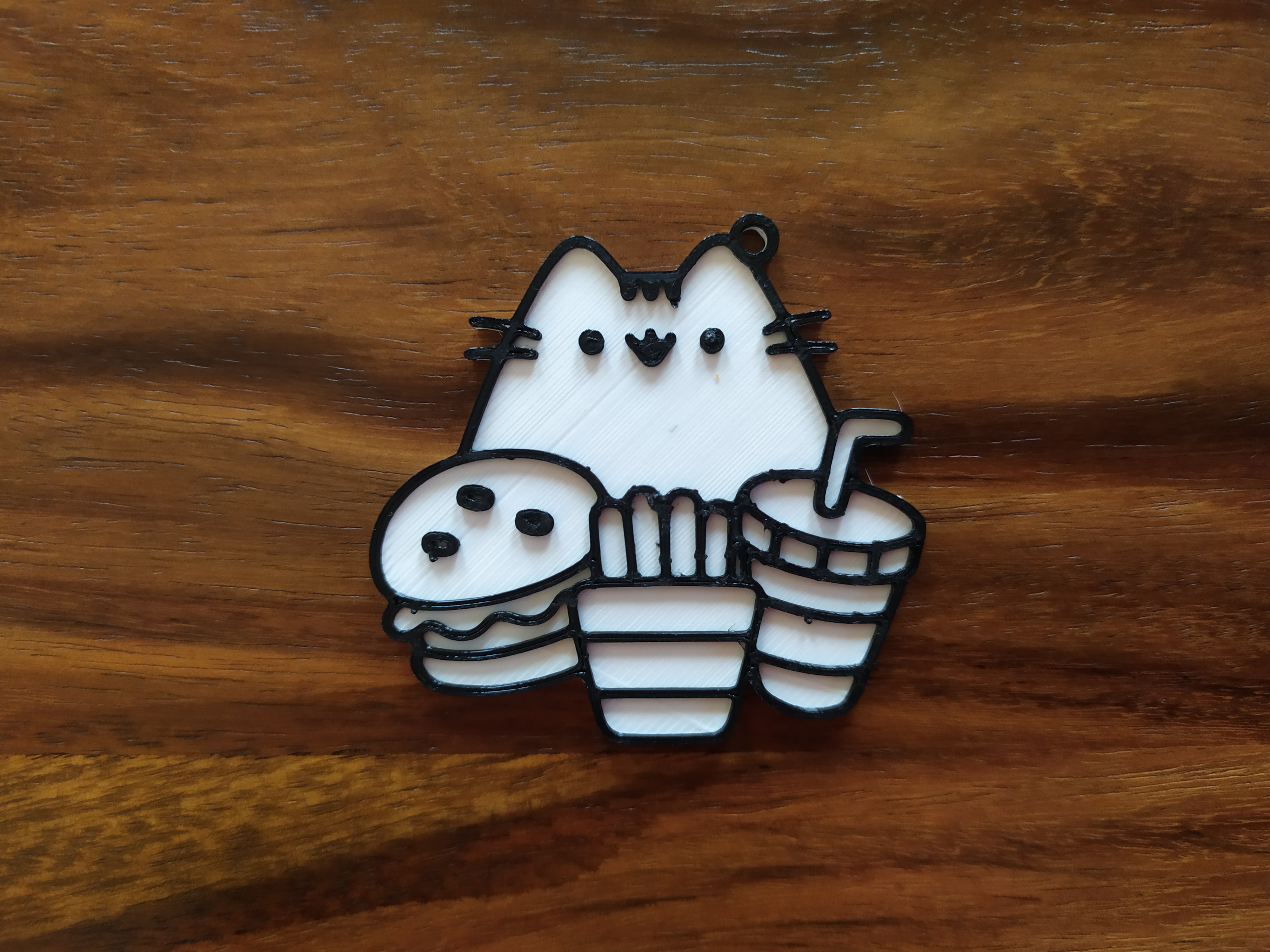 Pusheen (fast food) Keychain