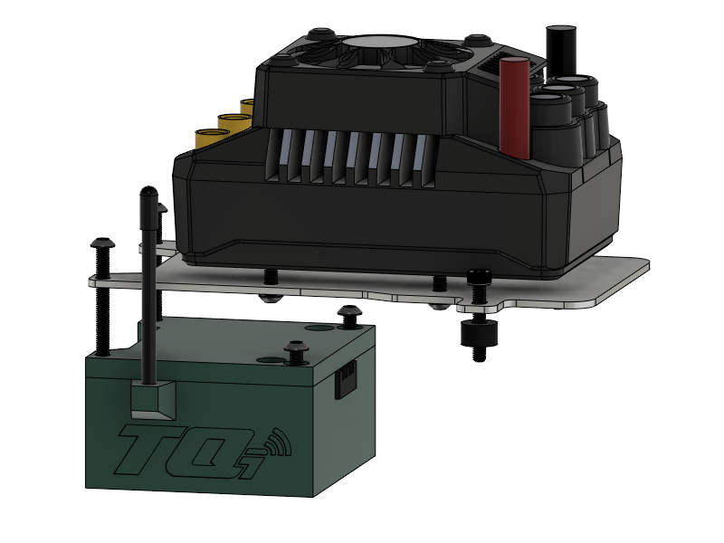X-maxx Max5 ESC plate - Radio relocation box **Improved**