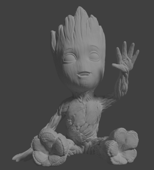 Waving Groot 15.5cm hand fixed