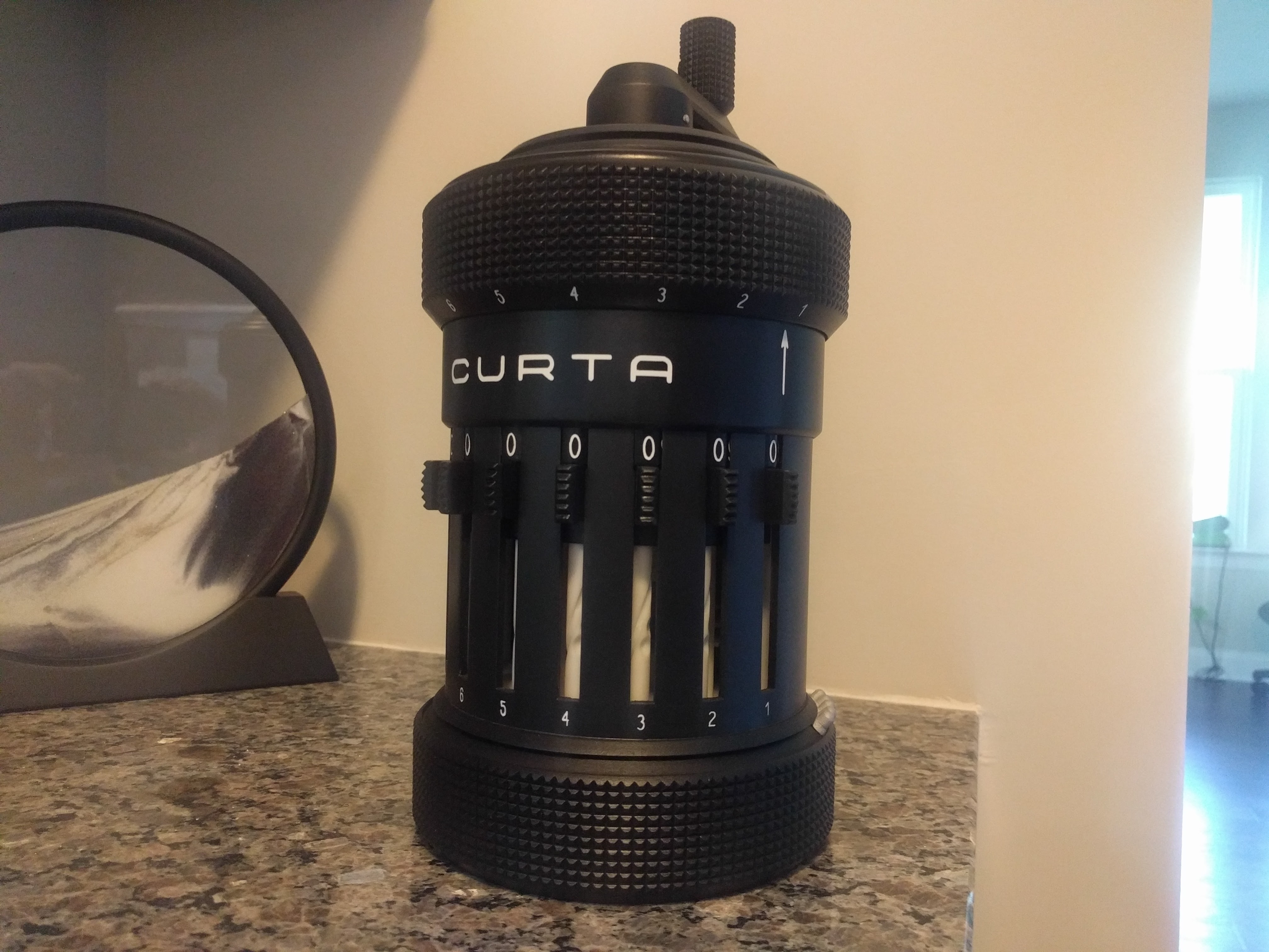 Curta Calculator Type I scaled at 3:1
