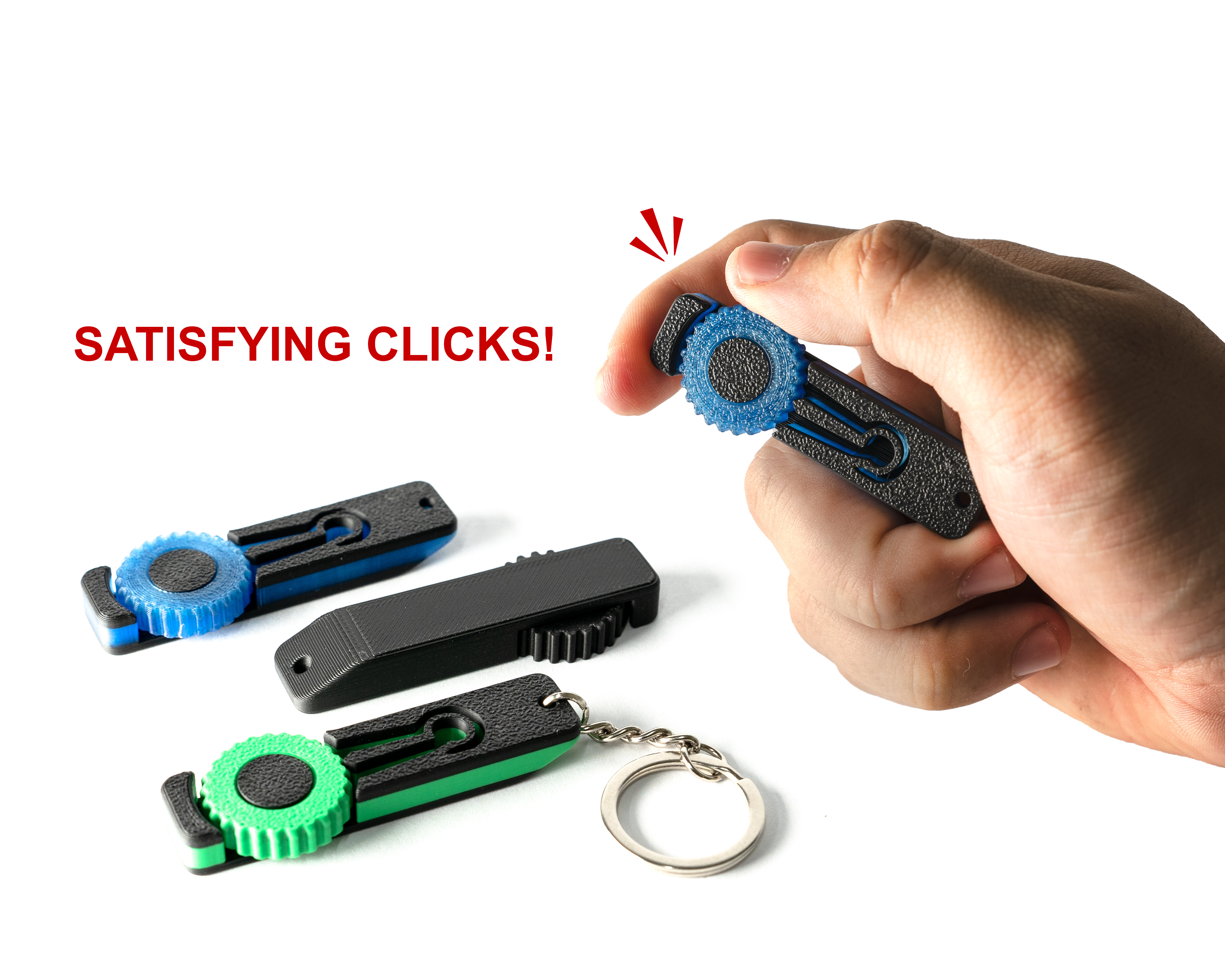Print in Place Clicky Fidget Keychain