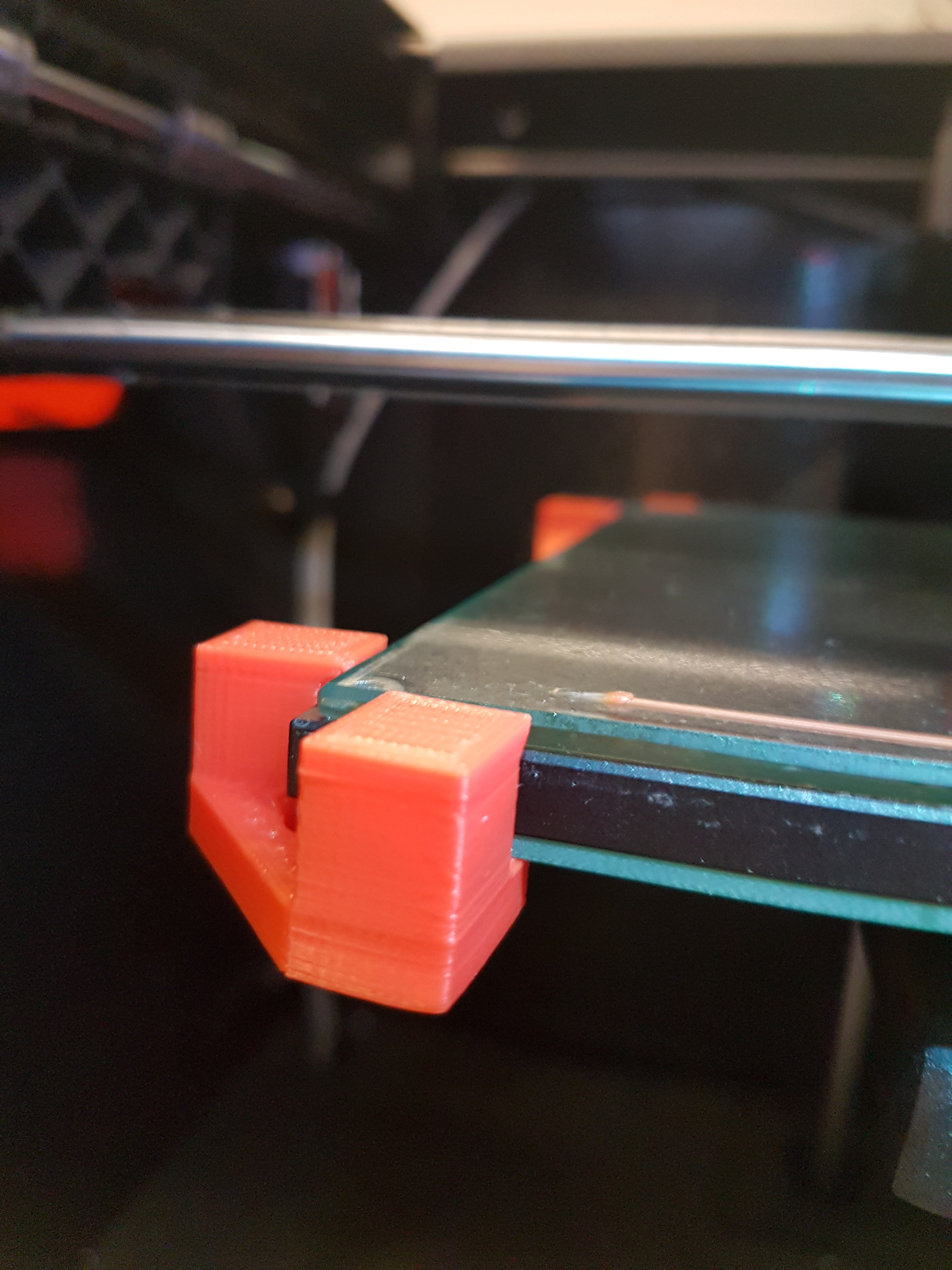 FlashForge Creator pro glass bed clamp