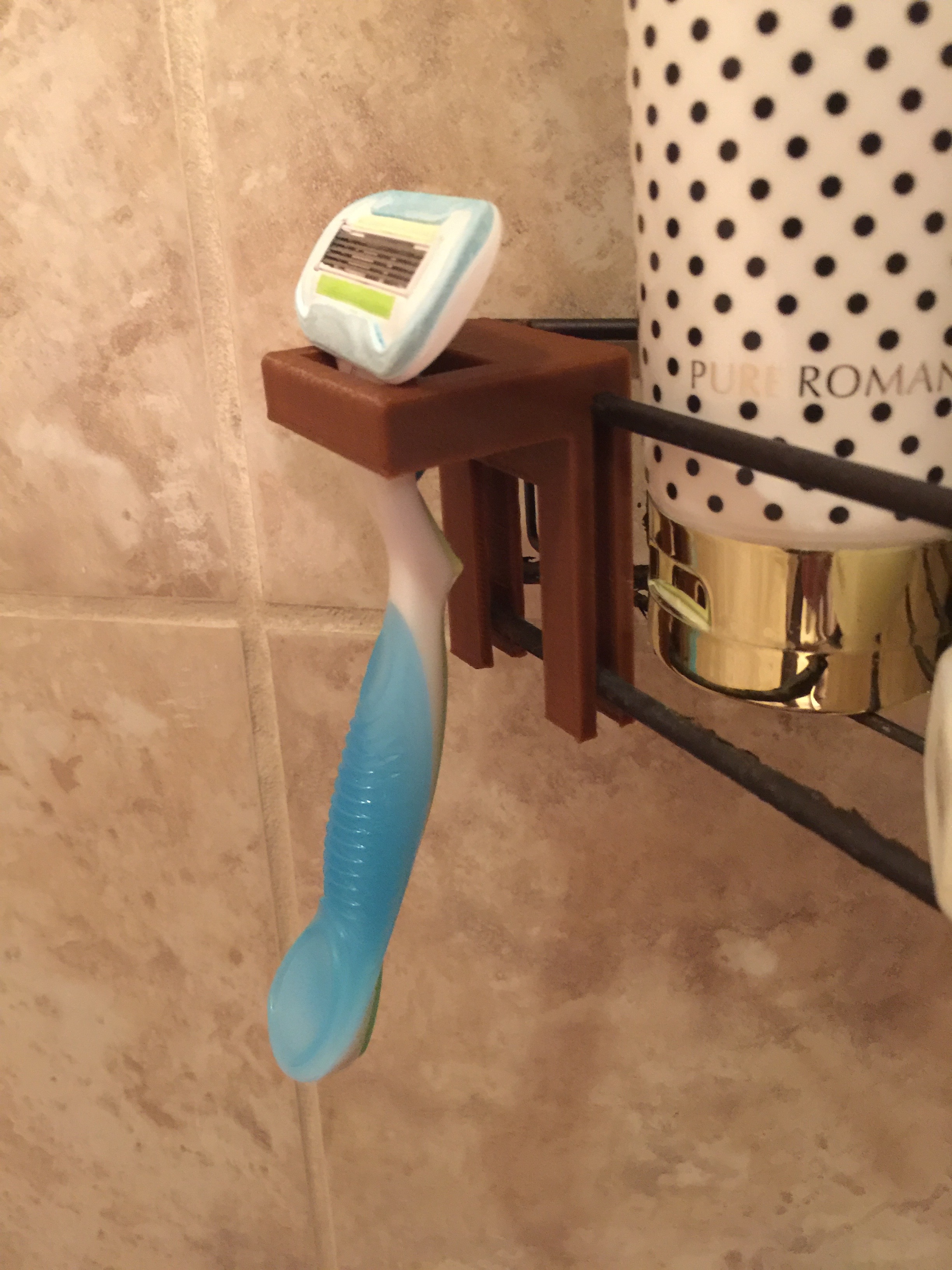 Razor Holder for Shower Organizer