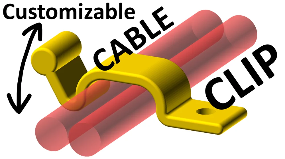 Customizable cables / wires FLEXIBLE clip / organizer / holder
