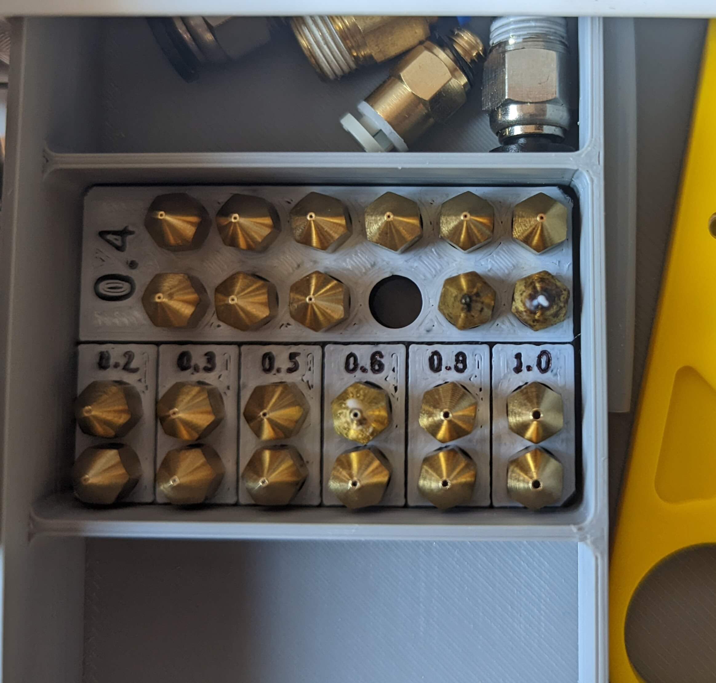 Nozzle Holder for Ender 3 Drawer