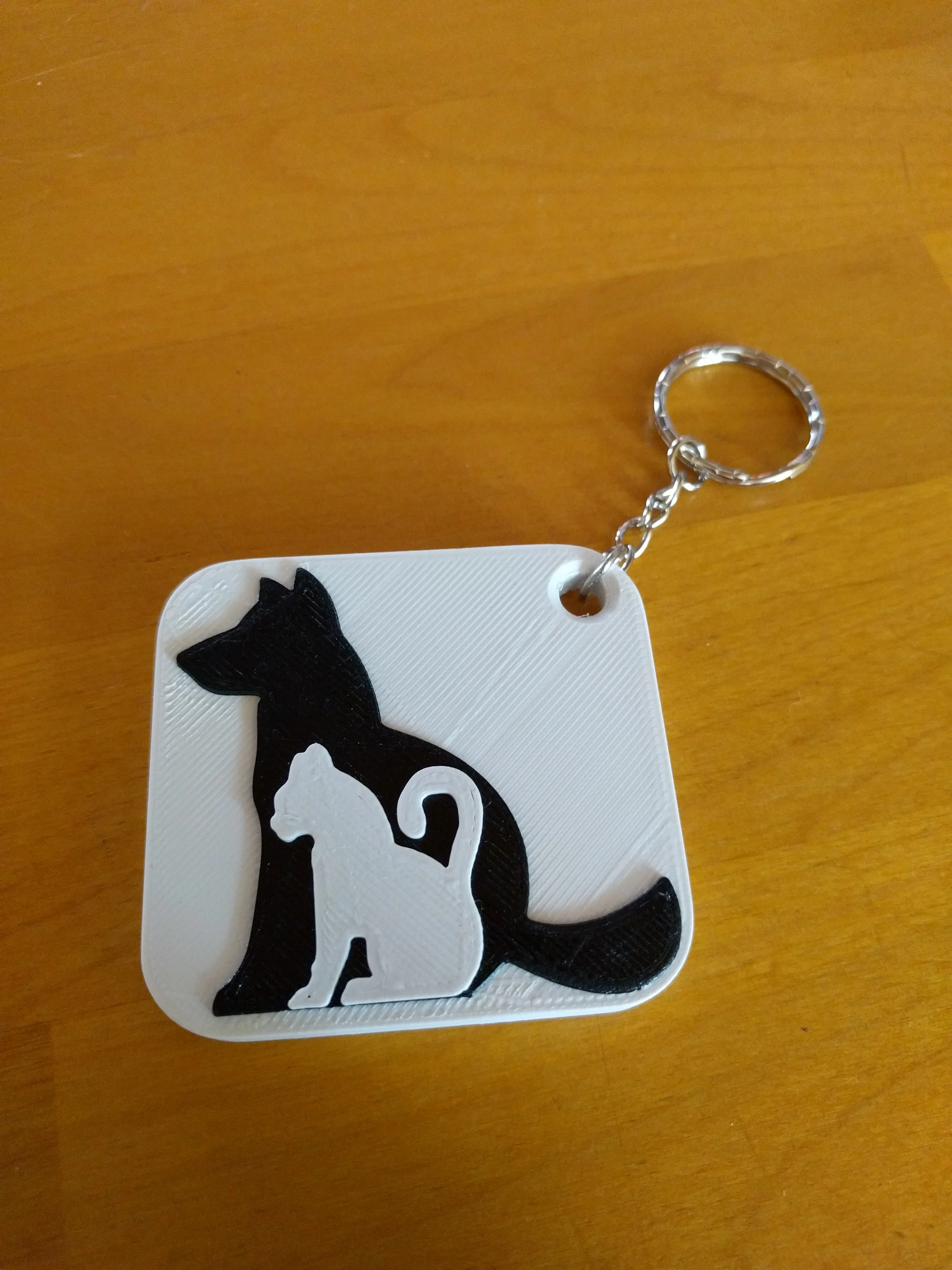 Cat Dog keychain