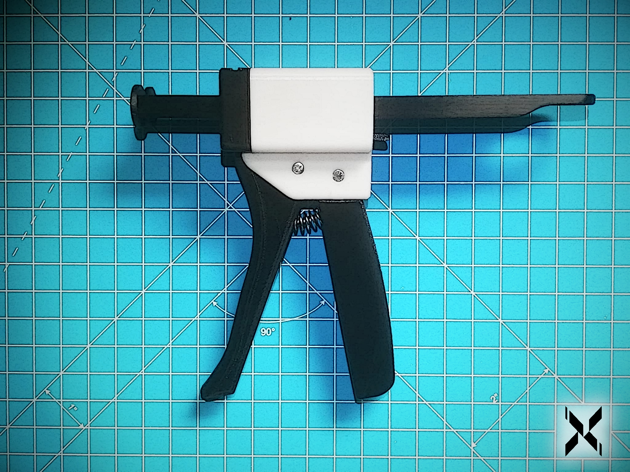 2 Component Glue Dispensing Gun - 50ml - 1:1