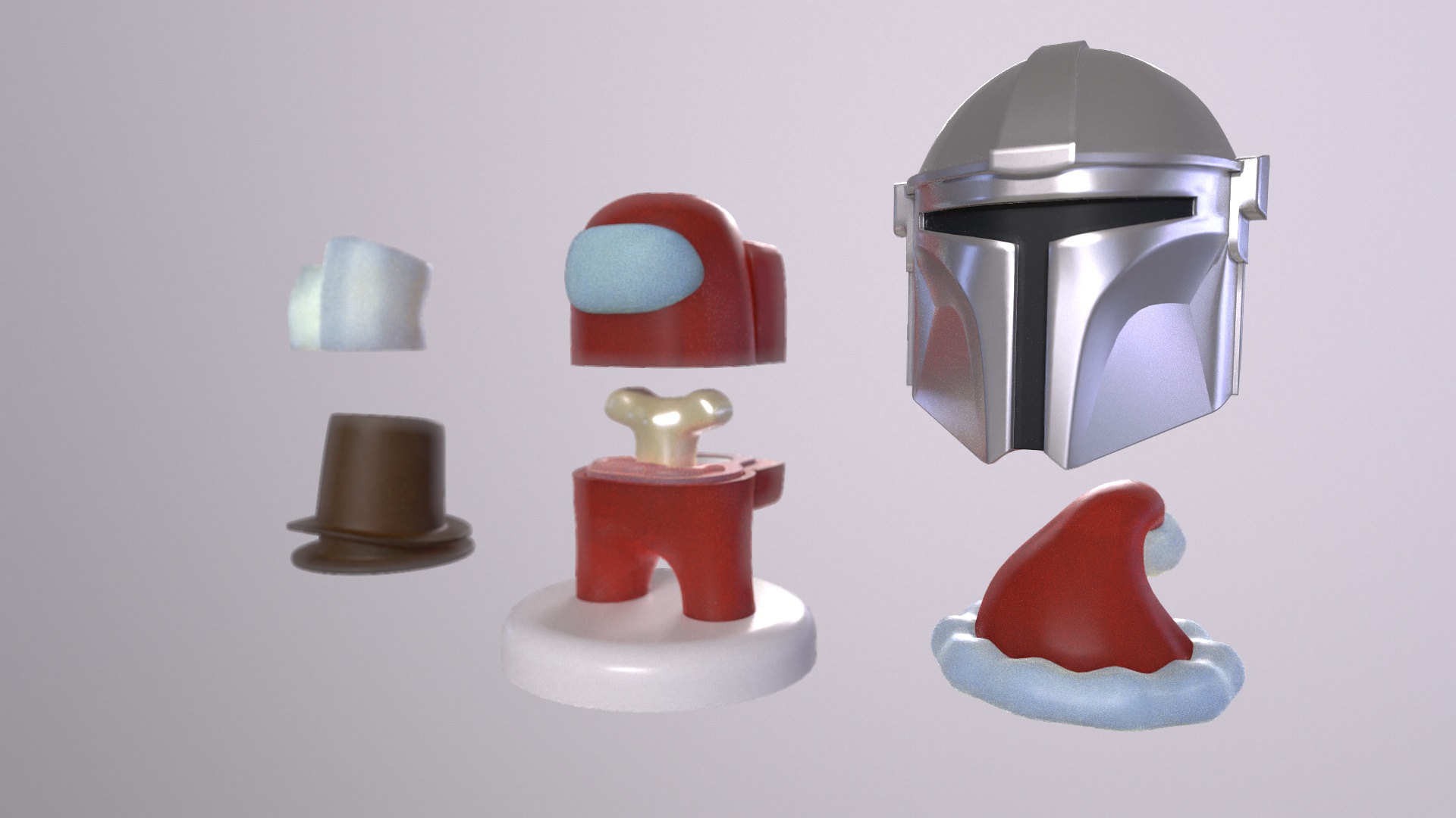 Among Us Mini - Customizable Character with Mandalorian Hat