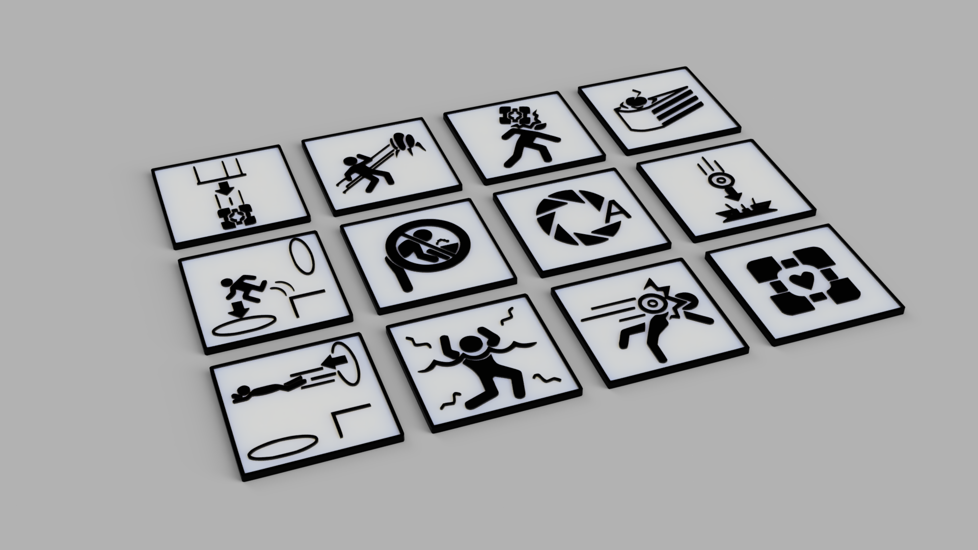 Portal Warning Sign Coasters
