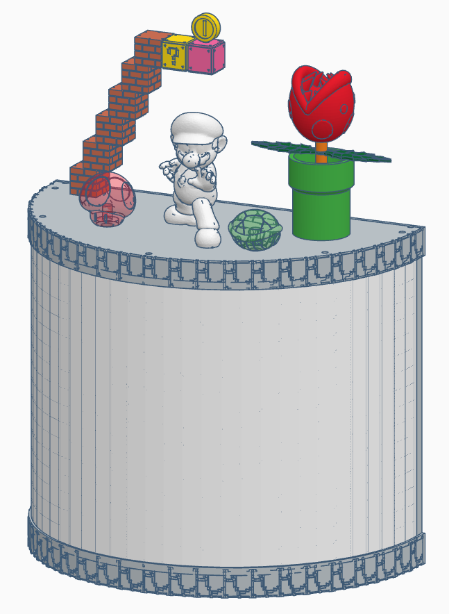 Super Mario Lamp with 32x16 RGB LED animations