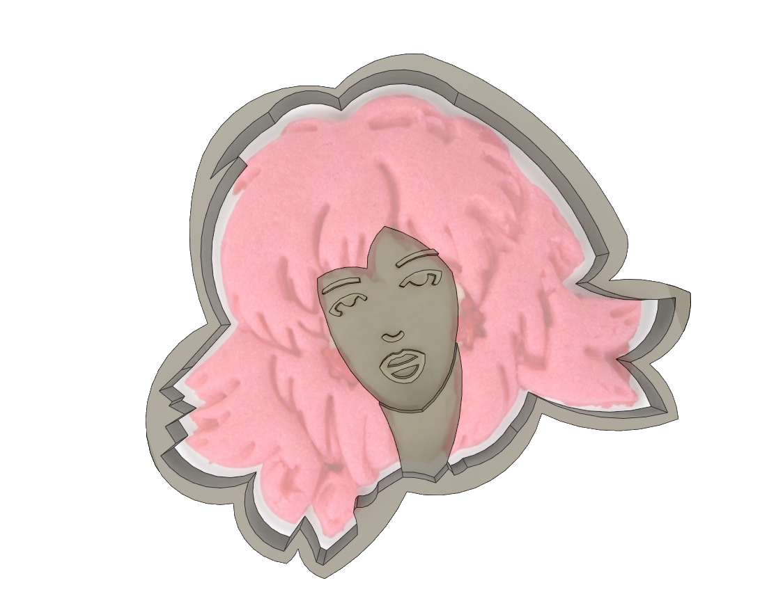 Jem (and the Holograms) Cookie Cutter