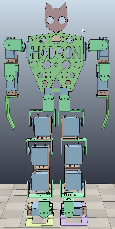Hadron, humanoid biped robot kit