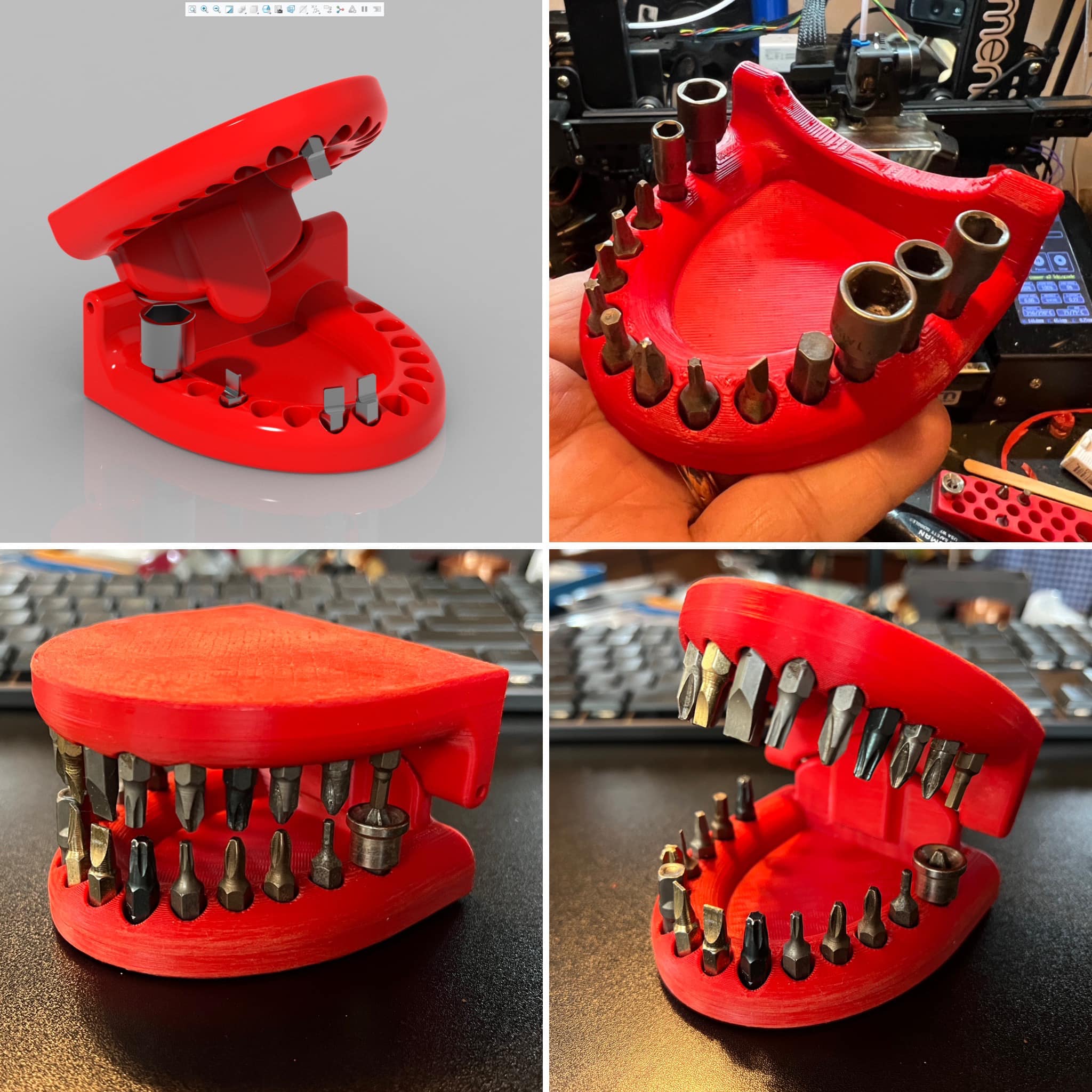 Hex bit holder (bite teeth)