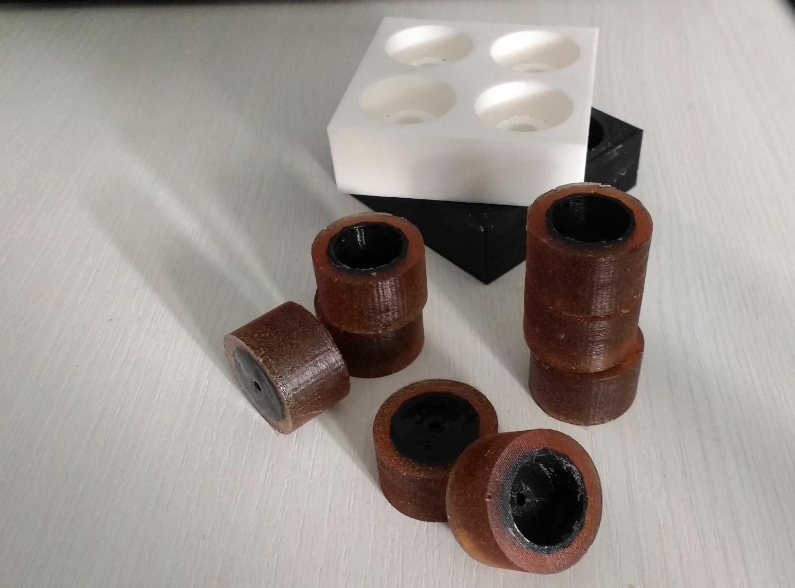 Llanta y molde para ruedas de minisumo