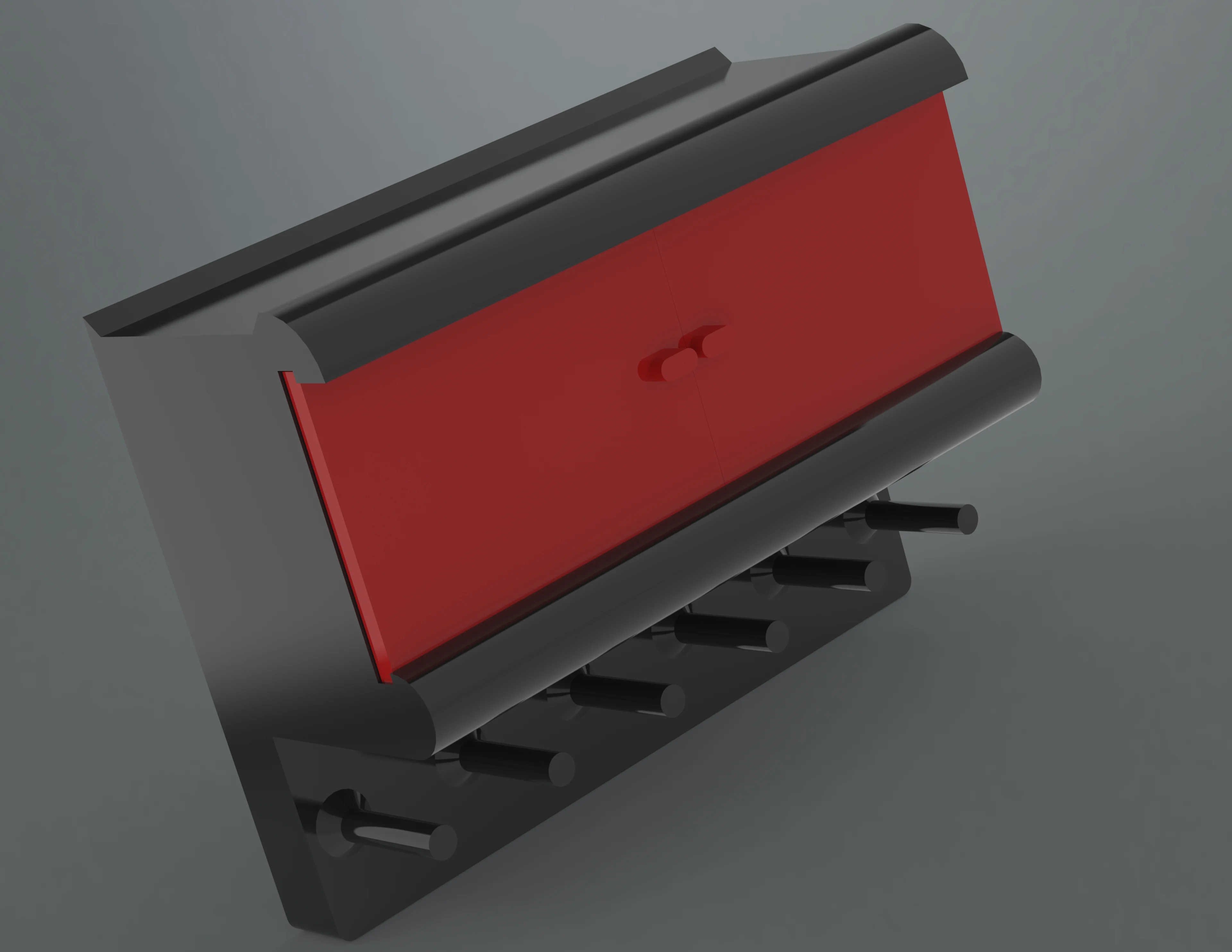 Key holder with built in shelf.