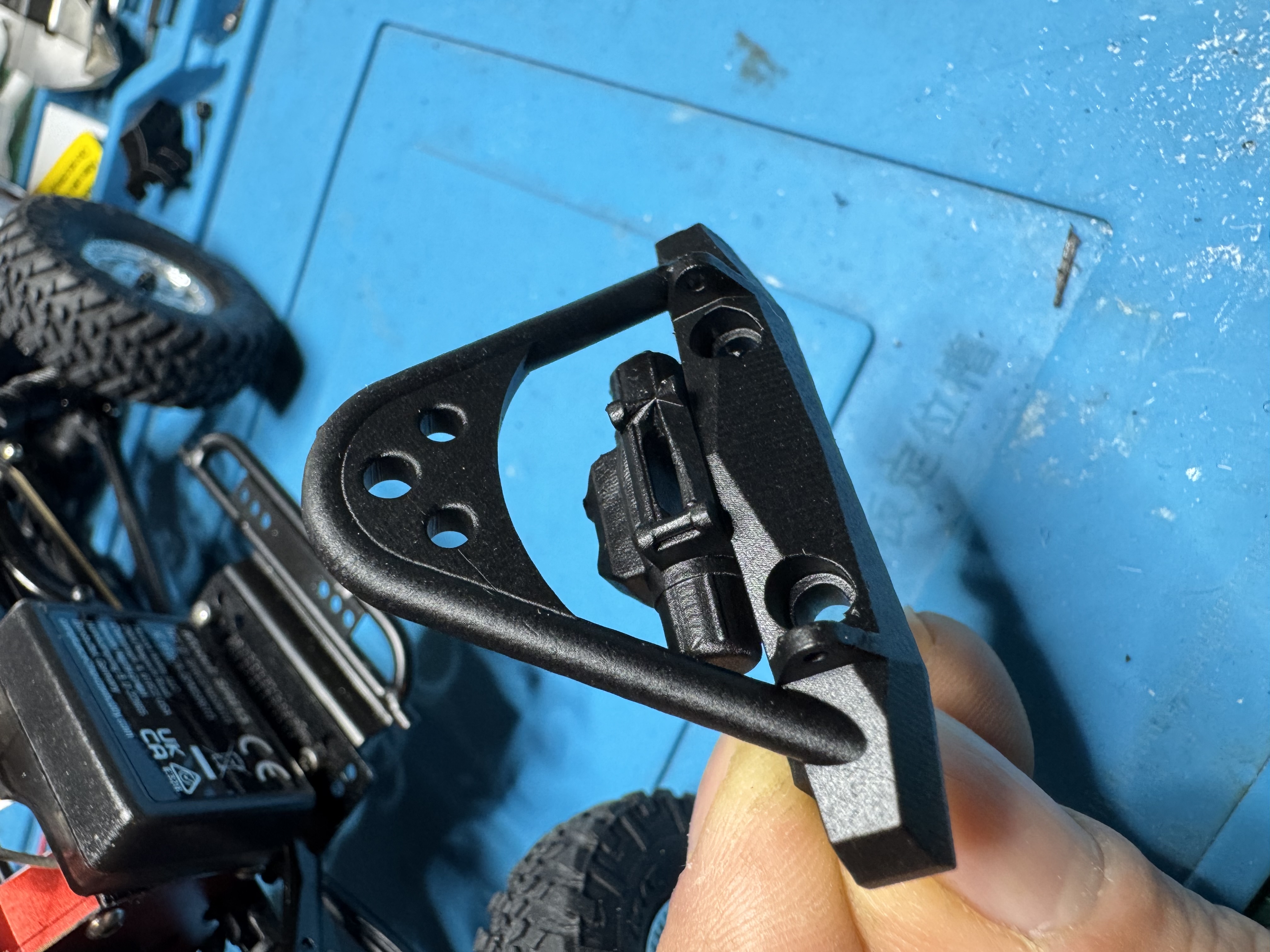 scx24 Gladiator front bumper with stinger and winch