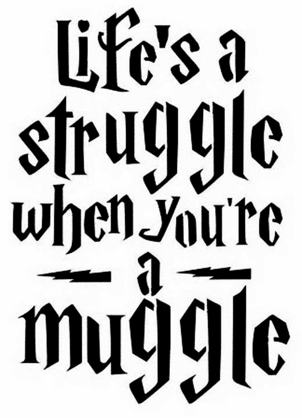 Muggle stencil