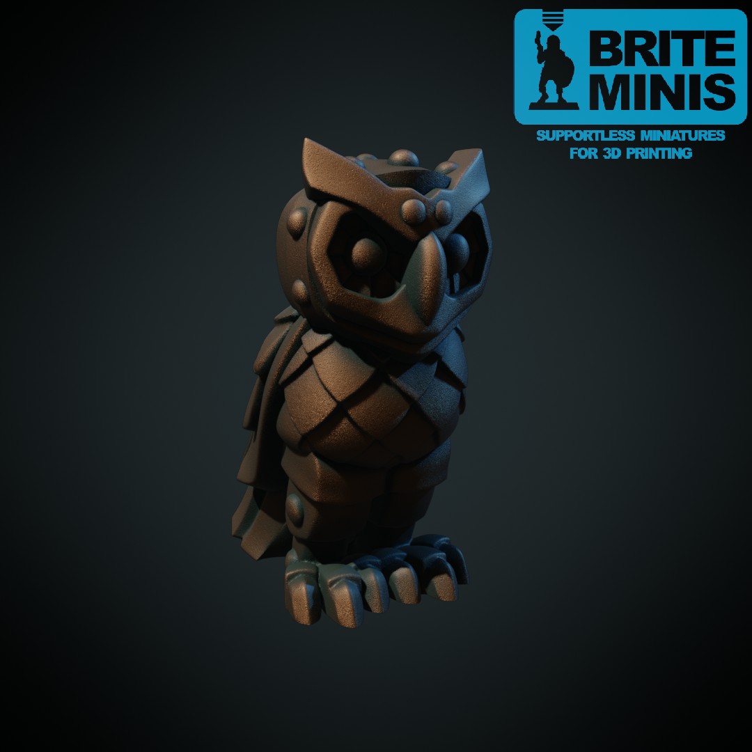 Mechanical owl (Supportless, FDM-friendly)