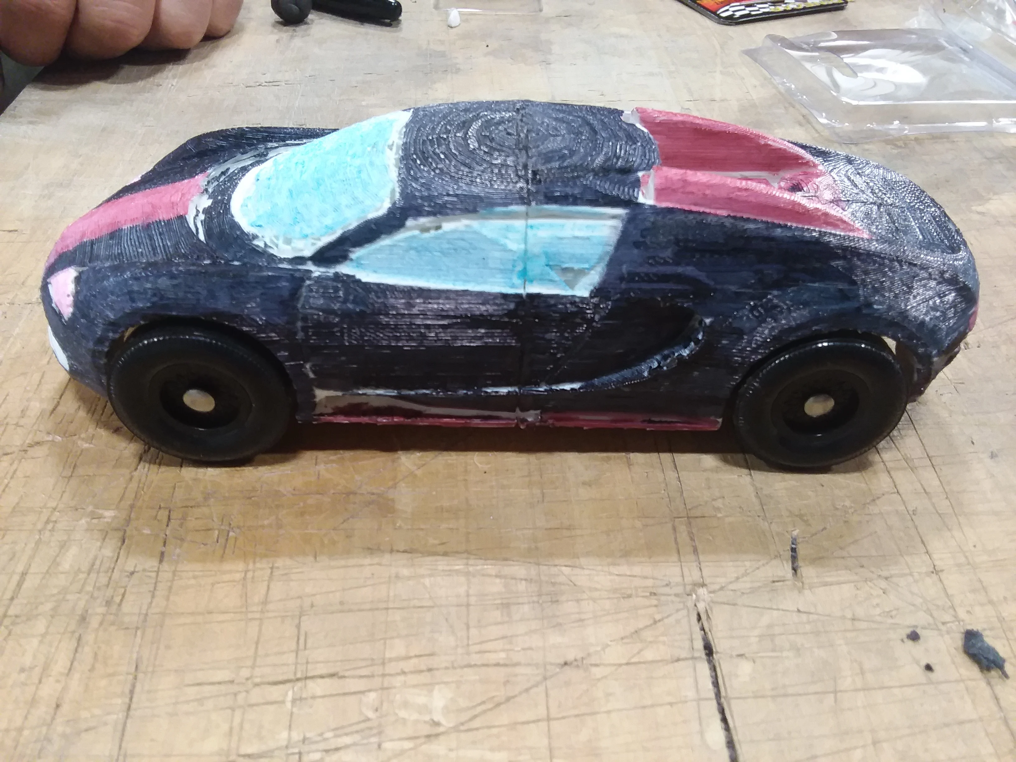 Two Part Bugatti Veyron Pinewood Derby