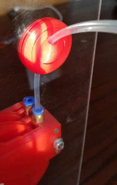 PTFE pass-through 4mm - pivoting with optional pneumatic couplers