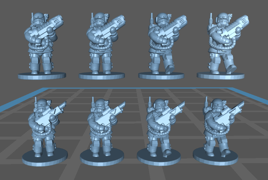Epic scale special forces parading and extra poses