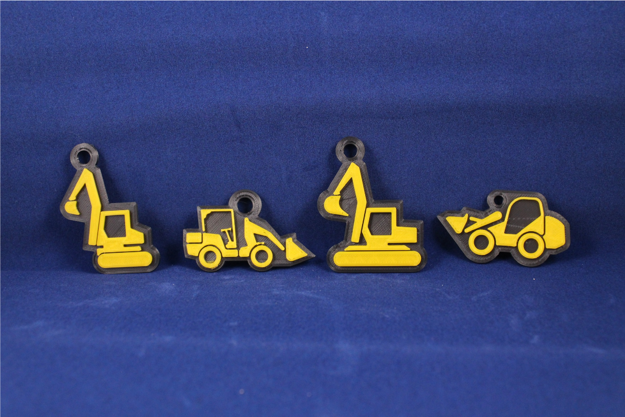 Construction site key chain