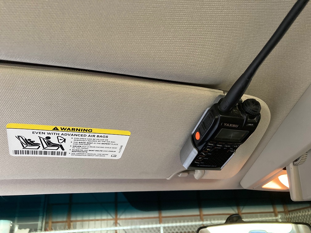 Yaesu VX-3R or Baofeng UV-3R car visor clip