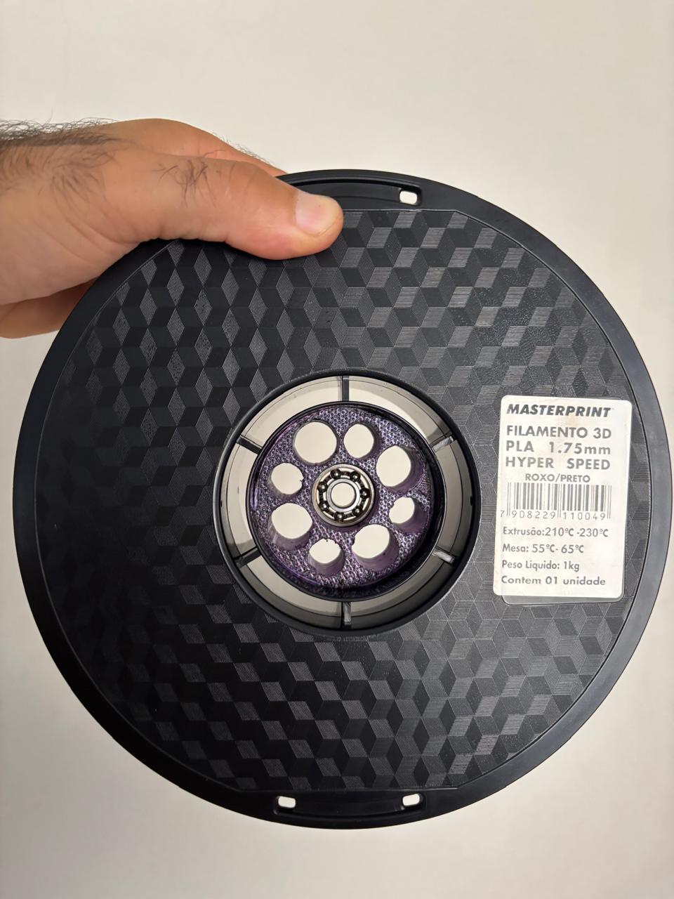 Suporte de rolo de filamento de 1kg para impressoras fracas.